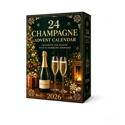 2026 Champagne Advent Calendar – 24-Day Christmas Countdown Gift