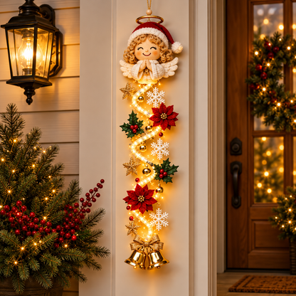 ☃️ Lighted Snowman Christmas Hanging Decor – Warm Holiday Porch & Doorway Decoration
