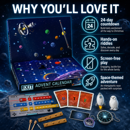🧩LAST DAY 49% OFF –🐰 24-Day Cosmic Escape Room Advent Calendar🚀