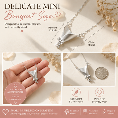 🌼 Real Flower Necklace Set | Wear Your Favorite Flowers Every Day
