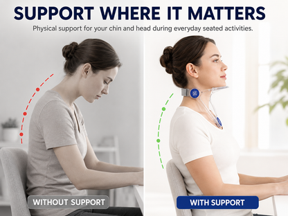 🧍 Adjustable Head & Neck Support Brace | Lightweight Chin Support Holder