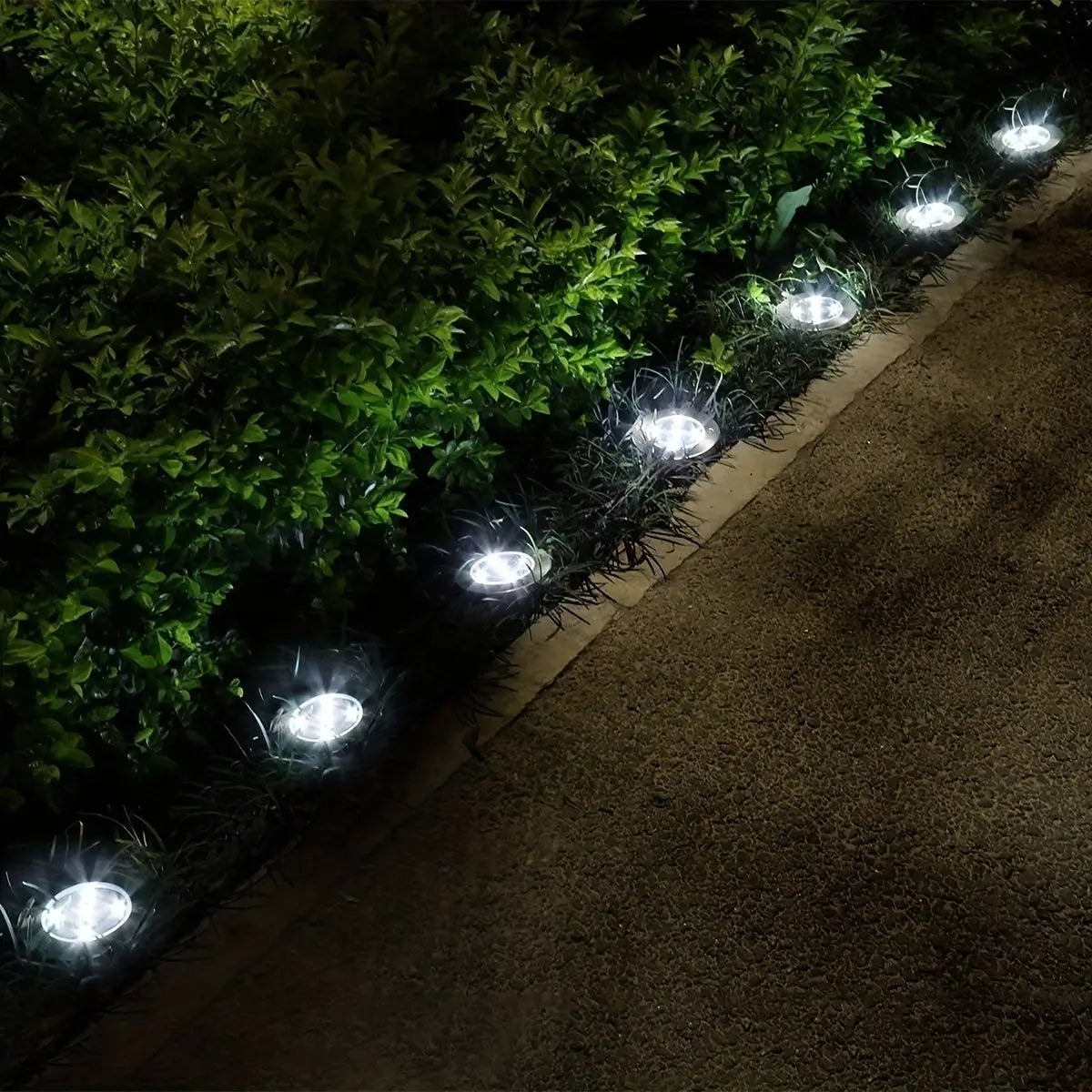 🌙 8-LED Solar Pathway Lights – Auto-On Outdoor Garden Lights