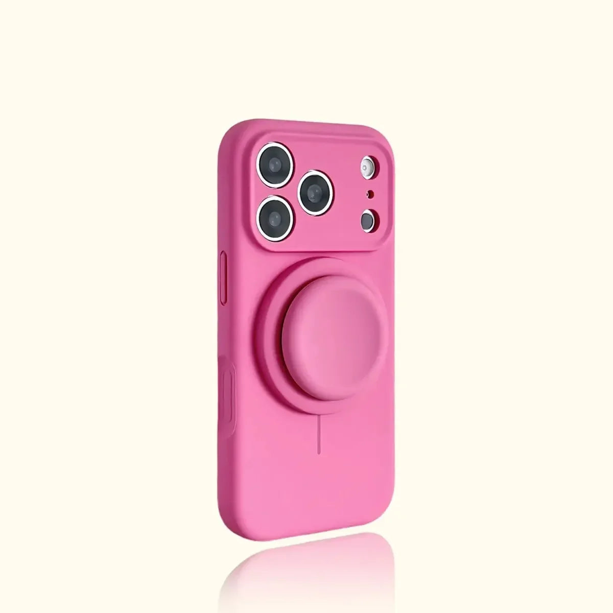 Magnetic Stand Liquid Silicone Full Coverage Phone Case with AI Capture Button for iPhone 18 Pro Max
