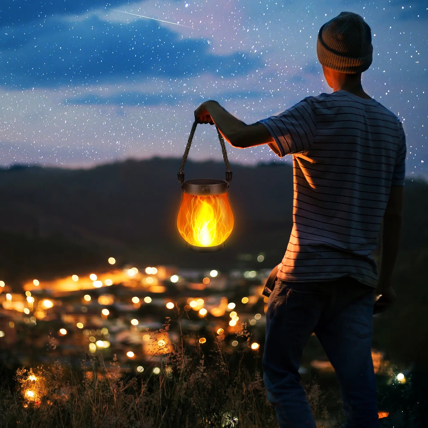 🎃2-Pack – Solar Flickering Flame Lanterns