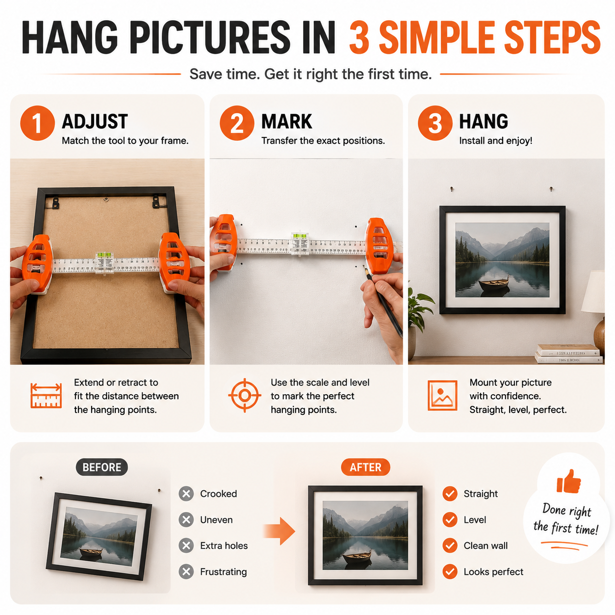📏Adjustable photo frame, image measurement tool🖼️