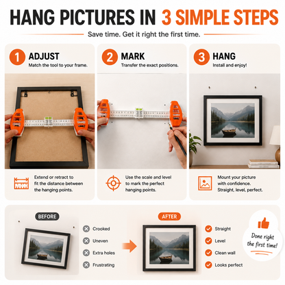 📏Adjustable photo frame, image measurement tool🖼️