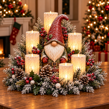 🎅🎄 Christmas Santa Table Centerpiece – Festive Winter Holiday Decor✨