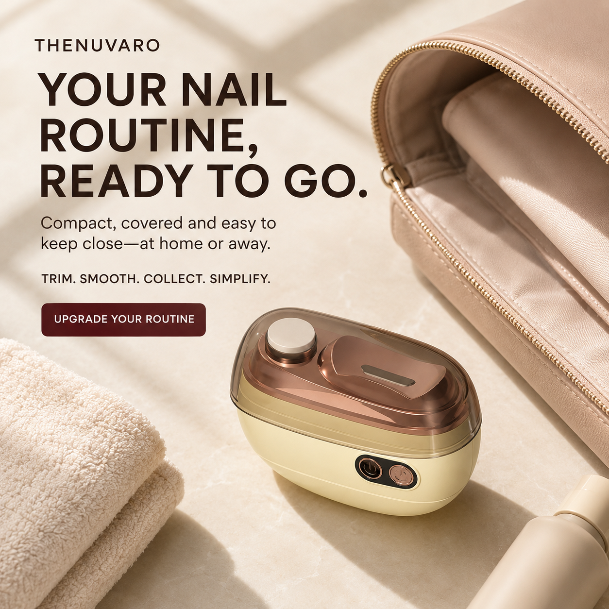 💅 3-in-1 Electric Nail Clipper – Trim, Smooth & Collect with Less Mess