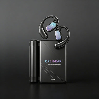 Open Ear Wireless Earbuds, Foldable Bluetooth Headphones