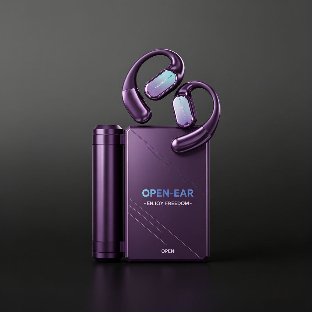 Open Ear Wireless Earbuds, Foldable Bluetooth Headphones