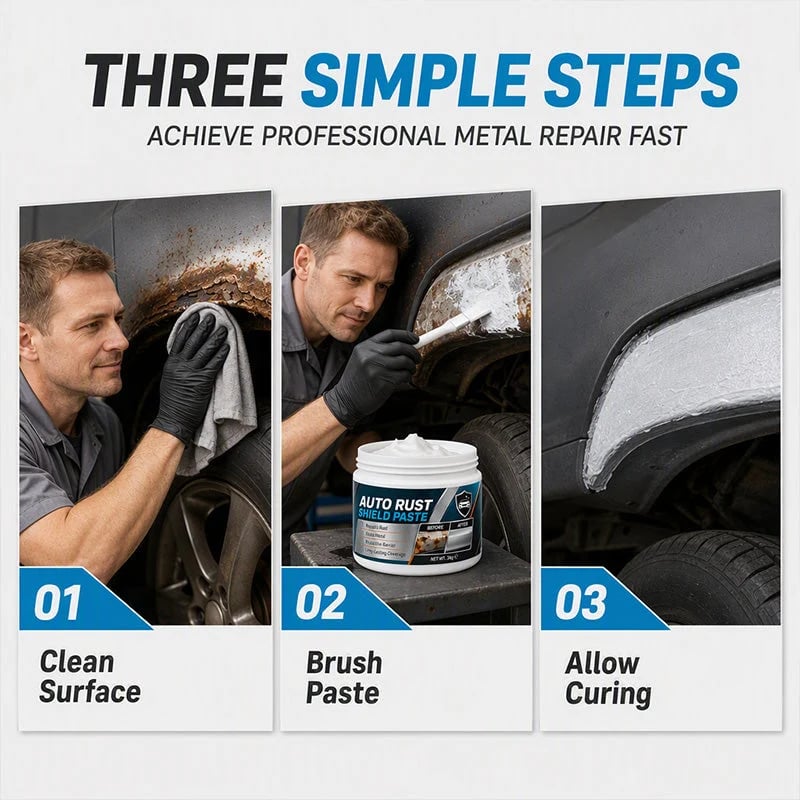 💯🚗49% OFF NOW! Car Metal Rust Repair Paste‑ Auto Rust Shield Anti‑Corrosion Restoration Cream, Long‑Lasting Protective Barrier for Car Metal Surfaces