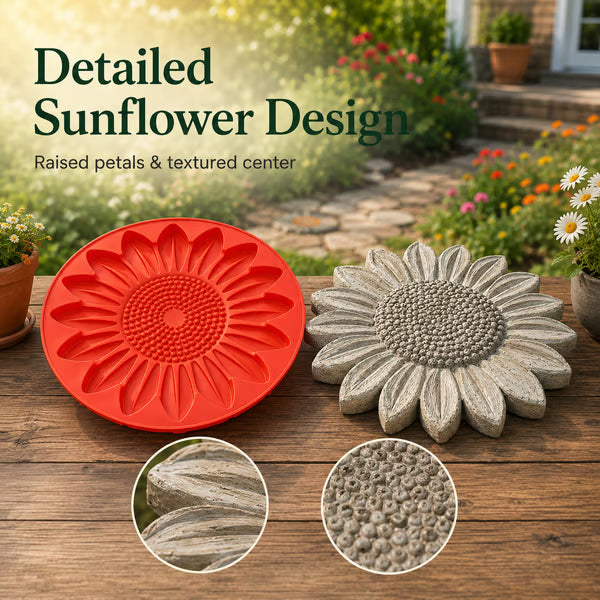 💥 LAST DAY 49% OFF - 🌻 Reusable Sunflower Stepping Stone Mold!!!
