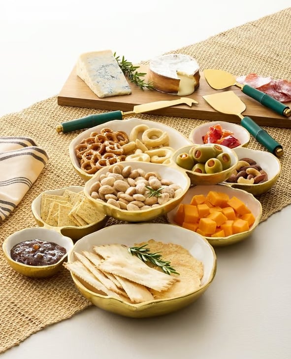 🔥 Limited-Time Sale🔥🍽️ Cluster Accent Bowls – Shiny Gold Snack & Appetizer Serving Dish
