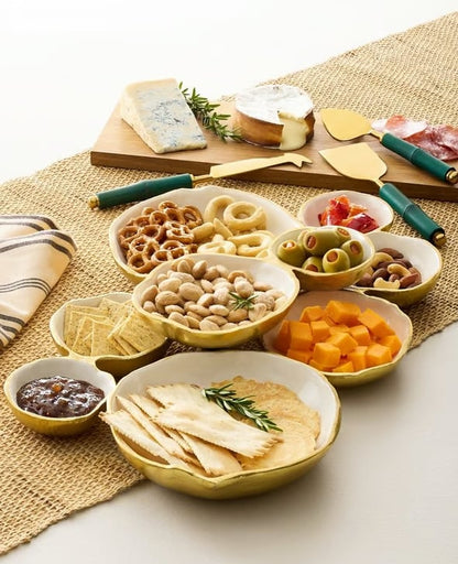 🔥 Limited-Time Sale🔥🍽️ Cluster Accent Bowls – Shiny Gold Snack & Appetizer Serving Dish