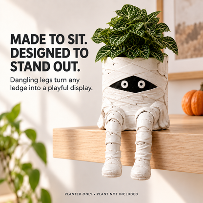🎃 Spooky Sitting Planters with Dangling Legs – Cute Halloween Plant Pots