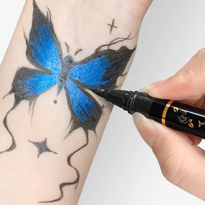 Temporary Tattoo Markers Set 🎨 – Skin-Safe Face Paint & Body Art Kit for Halloween & Parties