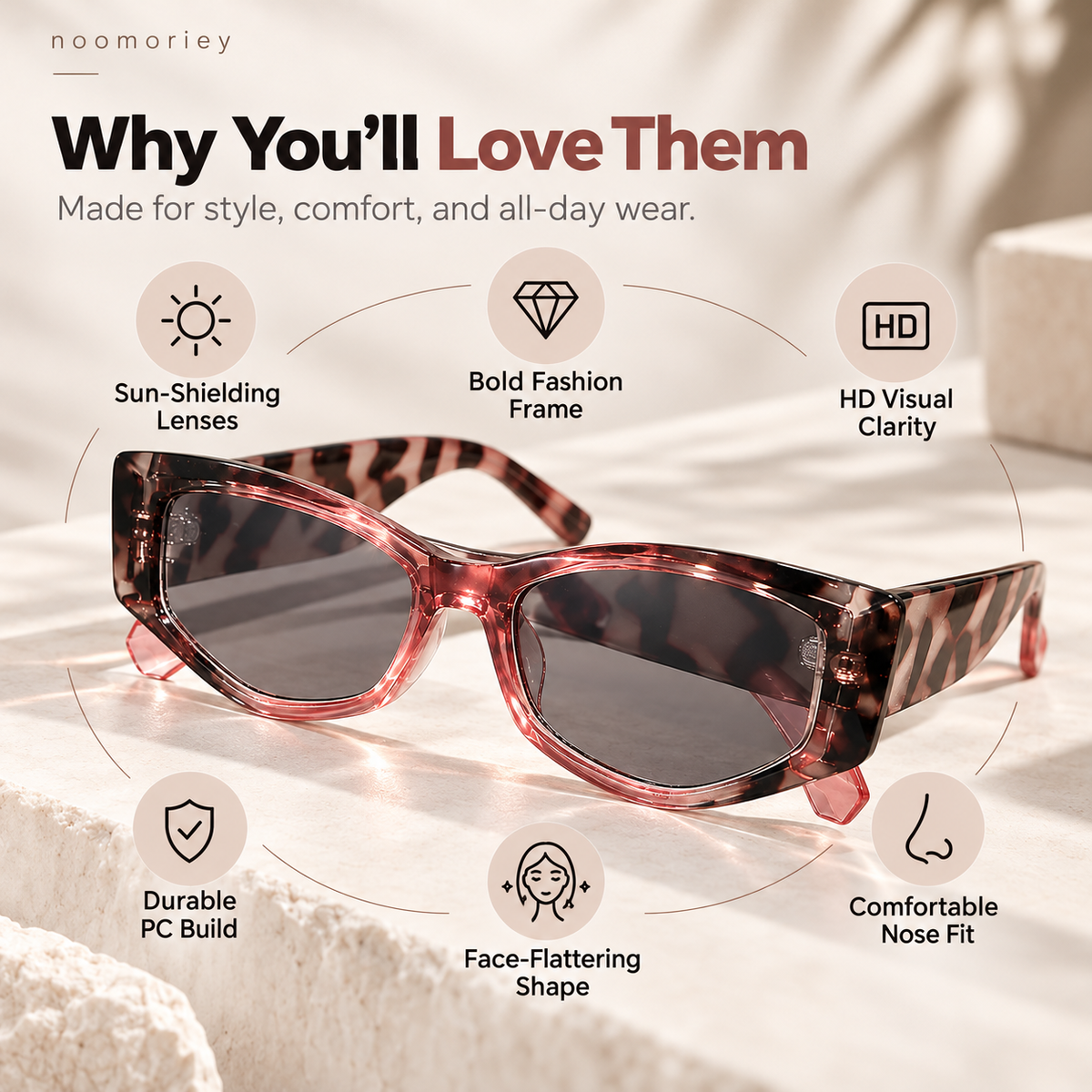 Blue Light Blocking Square Glasses for Women – Stylish Tortoiseshell Frames