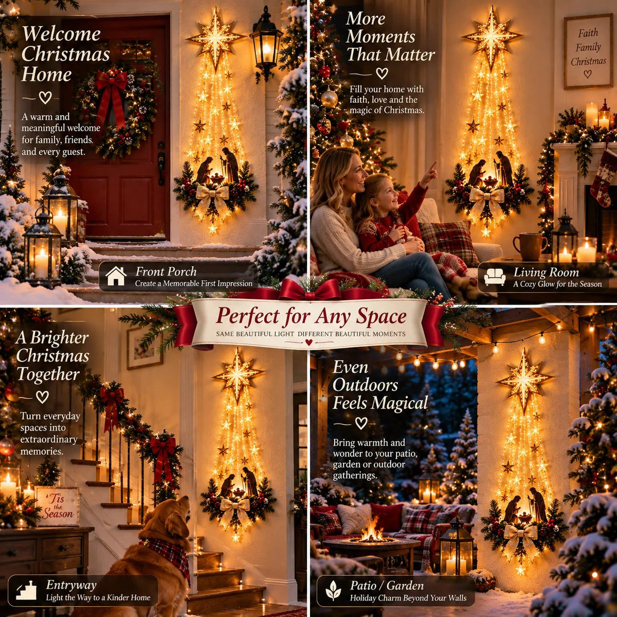 🔥Buy 2 Get 10% OFF - Bethlehem Star of Faith™ – Lighted Nativity Christmas Wall Decor
