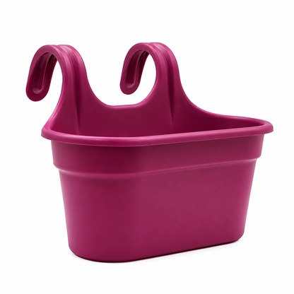 Balcony Hanging Planter – No Tools Rail Flower Pot | Space-Saving Garden Pot