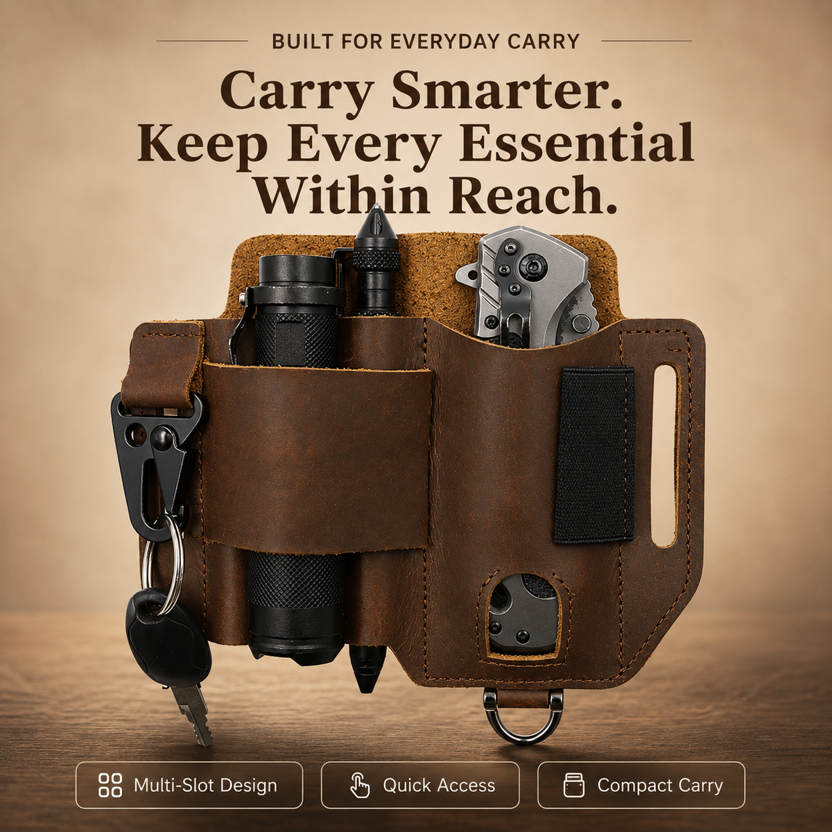 🧰 Leather EDC Belt Organizer