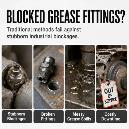 🚜 HEAVY EQUIPMENT ESSENTIAL | Grease Fitting Cleaner Tool – High-Pressure Unclogging Tool for Excavators, Tractors & Trucks