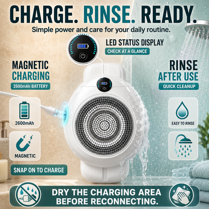 🚿Hands-Free Wall-Mounted Electric Back Scrubber – 3-Speed No-Drill Shower Brush🫧