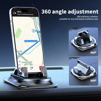 【FathersDayGift】Car phone holder 360 degree rotation, suitablefor car navigation in-car dashboard, horizontaland vertica screen adjustment angle,suctioncup fixed non-slip mobile phone holdersuitable for iPhone and Android