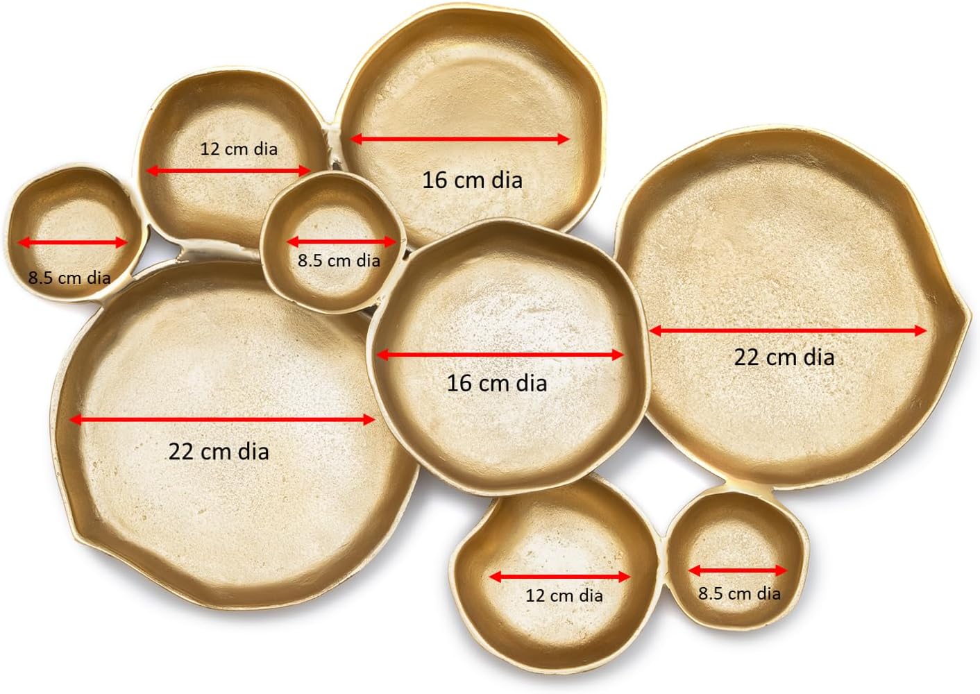 🔥 Limited-Time Sale🔥🍽️ Cluster Accent Bowls – Shiny Gold Snack & Appetizer Serving Dish