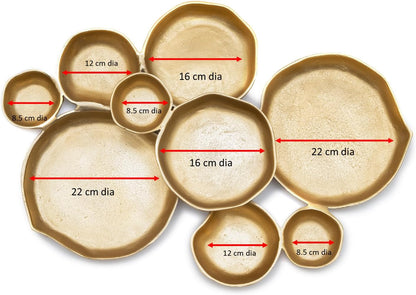 🔥 Limited-Time Sale🔥🍽️ Cluster Accent Bowls – Shiny Gold Snack & Appetizer Serving Dish