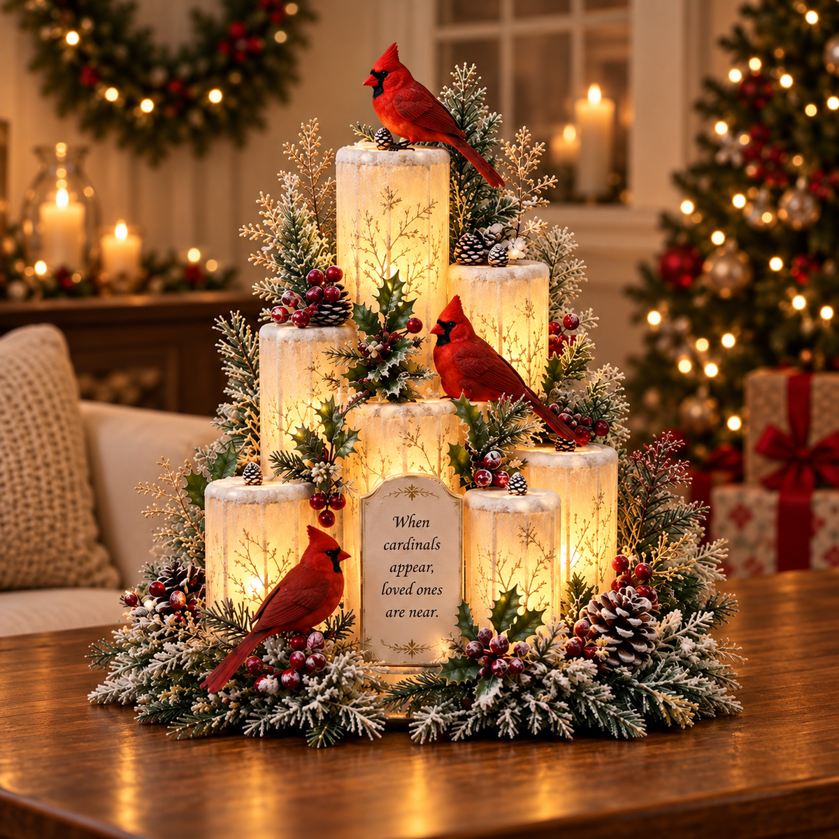 🎅🎄 Christmas Santa Table Centerpiece – Festive Winter Holiday Decor✨