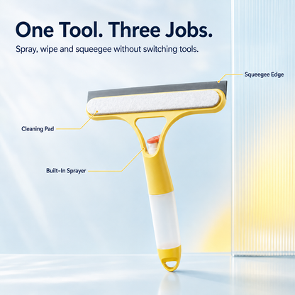 3-in-1 Spray Window Cleaning Squeegee