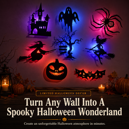 🎃 Halloween Shadow Wall Decor Kit | Create A Spooky Glow Anywhere