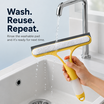 3-in-1 Spray Window Cleaning Squeegee