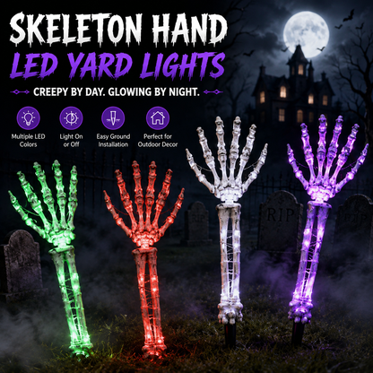 💀 Glowing Skeleton Hand Yard Lights – Turn Your Walkway Into a Haunted Graveyard