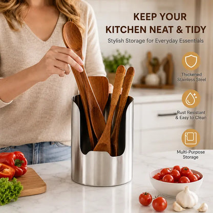 ⚡️Thickened Stainless Steel Utensil Organizer, Rust Resistant Easy to Clean