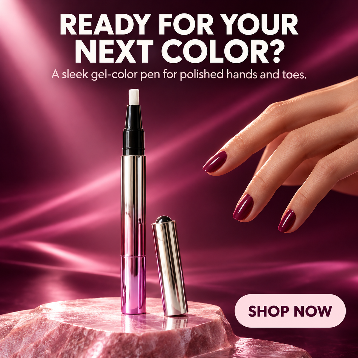 💅 One-Step Gel Nail Polish Pen – Portable Manicure & Pedicure Color
