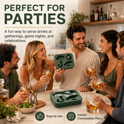 🎣 Fishing-Themed Ice Mold – Fish, Lure, Hook & Bobber Shapes