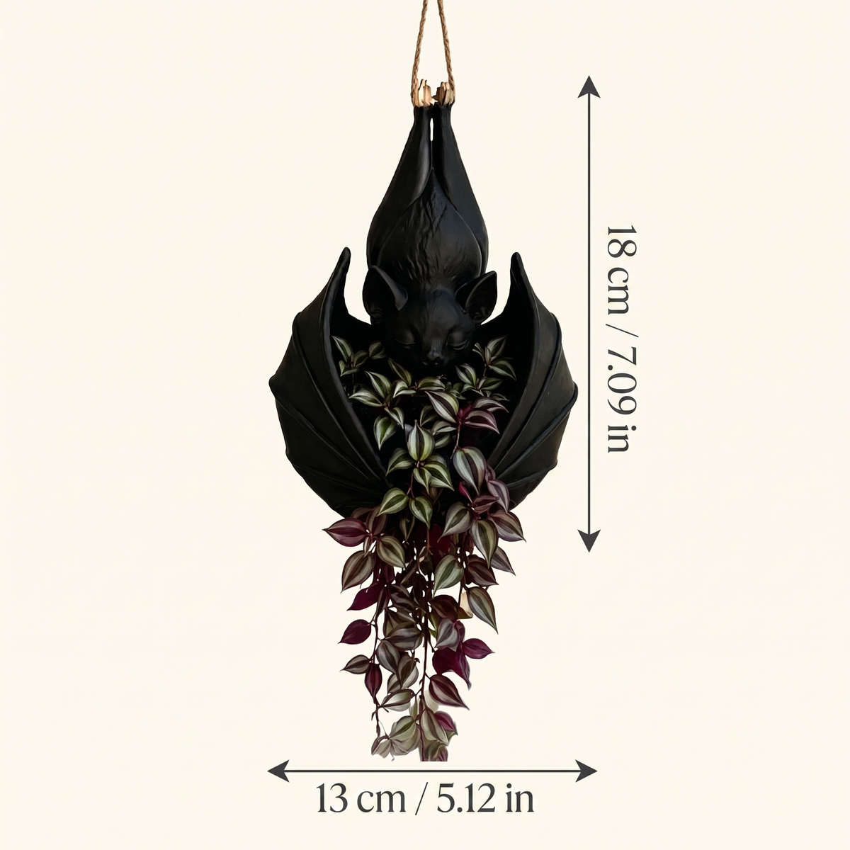 🦇 HOT SALE | Gothic Bat Hanging Planter – Unique Indoor & Outdoor Plant Decor