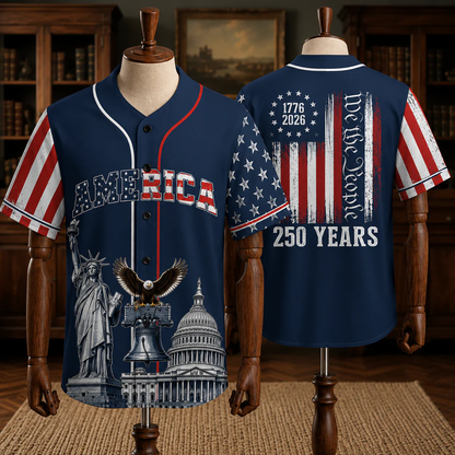 USA 250th Anniversary Baseball Jersey | 1776–2026 Patriotic Semiquincentennial Shirt