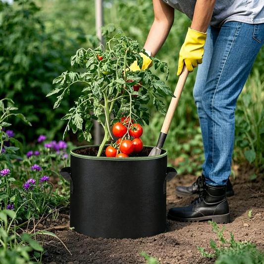 Heavy-Duty Fabric Grow Bags – Breathable Reusable Plant Pots