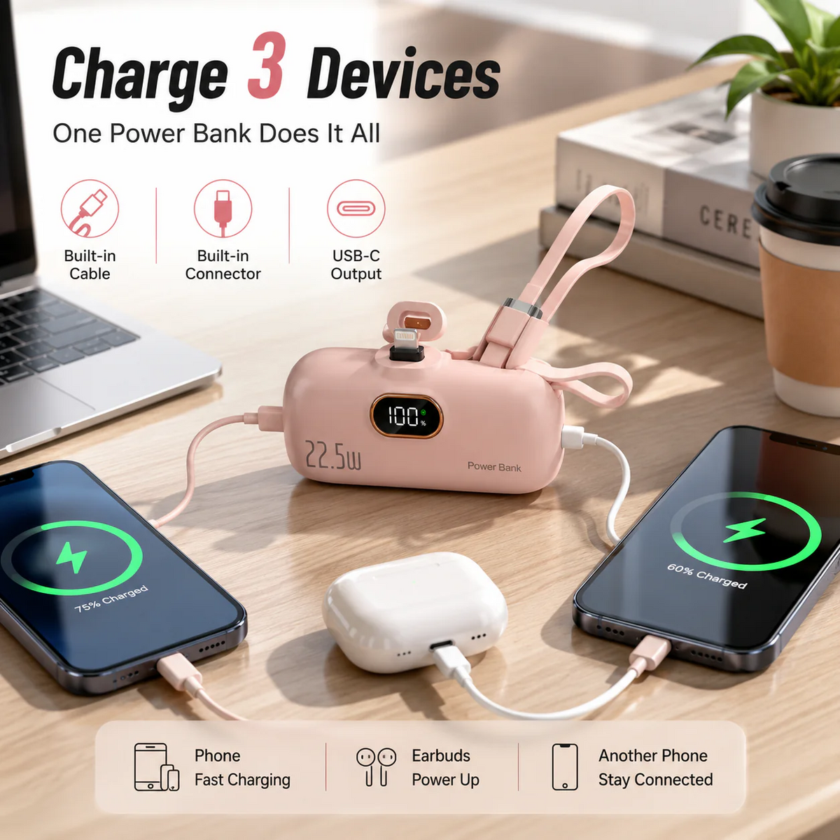 🔋 50% OFF Mini Power Bank – Pocket-Sized 22.5W Fast Charger for Everyday Power