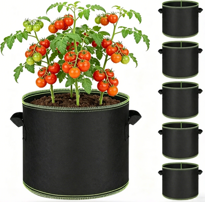 Heavy-Duty Fabric Grow Bags – Breathable Reusable Plant Pots