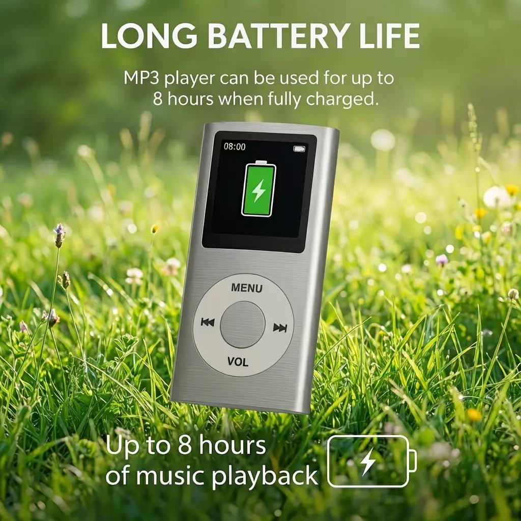 Portable MP3 Player – Compact Digital Music Player with LCD Screen & TF Card Support