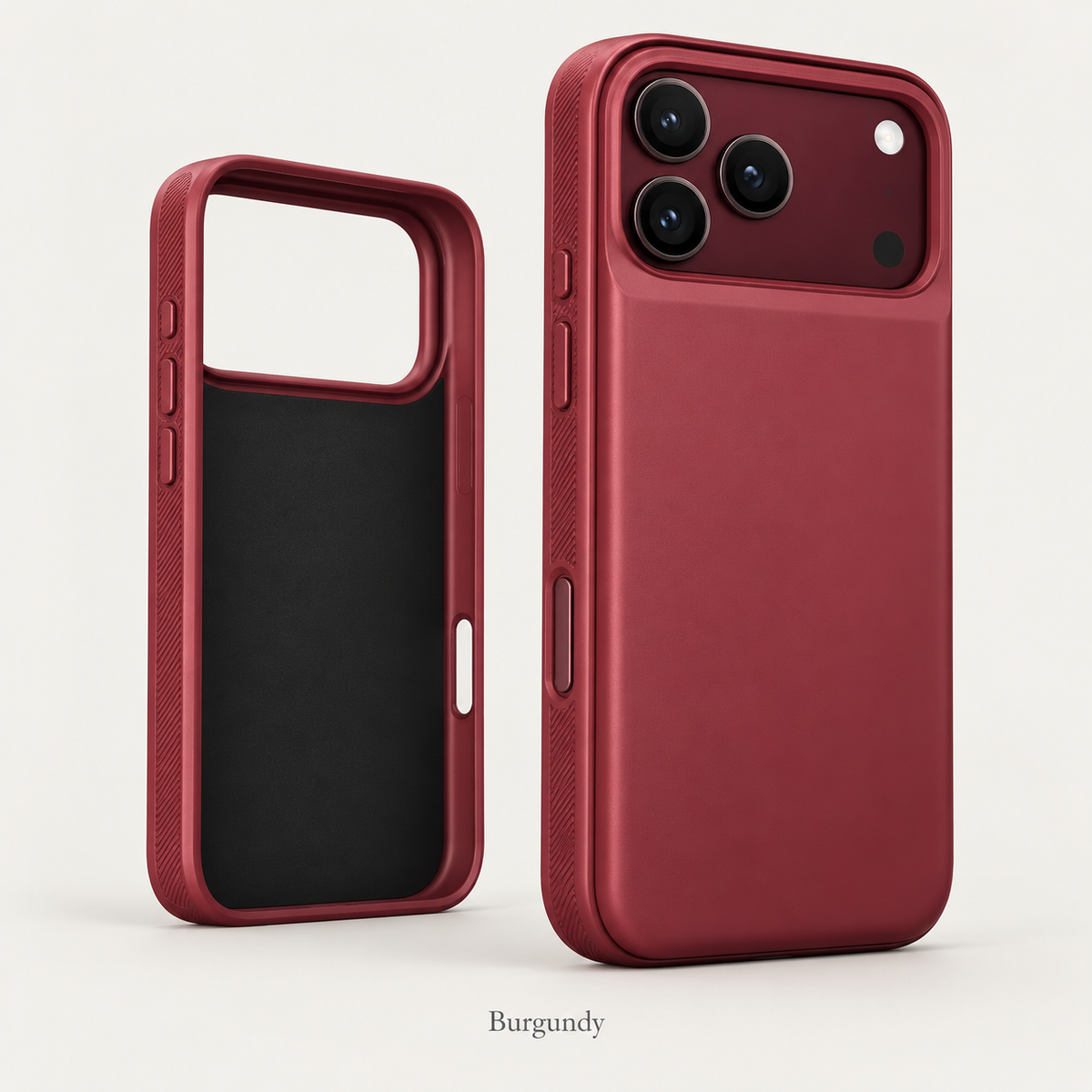 Burgundy rechargeable battery case