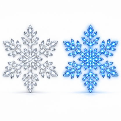 💙 WINTER WONDERLAND FAVORITE | Blue & White LED Snowflake Lights – Christmas Wall Decor for Living Rooms & Bedrooms