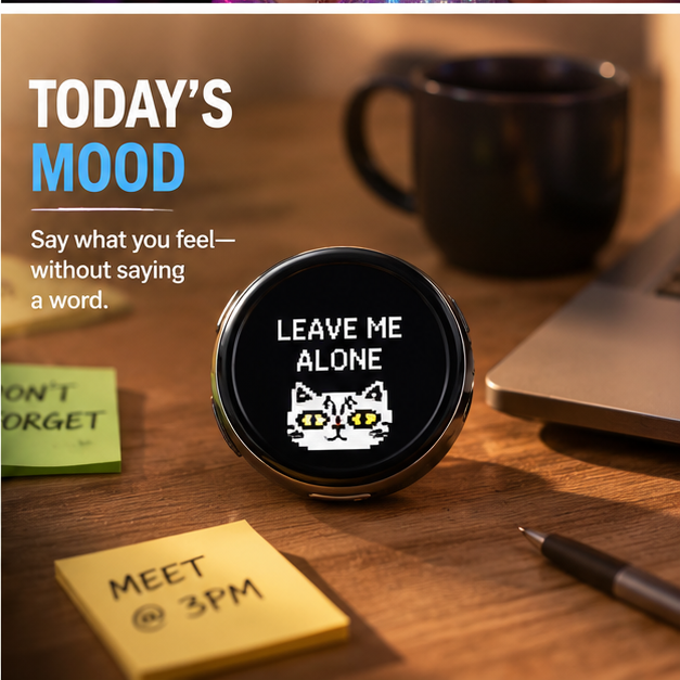 Mood Badge | Custom Digital Pin for Photos, GIFs & Messages