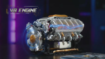 🔥 V8 Engine Model Kit – 1:1 Scale DIY Mechanical Building Set with 692 Pieces for Car Lovers & STEM Learning