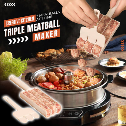 🎁 Buy one, get one free! 🔥 Creative 3-in-1 meatball mould – make three perfect meatballs at once – no need to get your hands dirty – a kitchen essential!