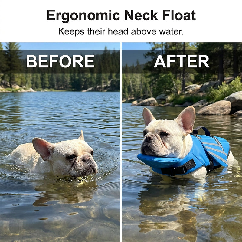 🐶 Reflective Angel Wing Dog Life Jacket | Buoyancy Support