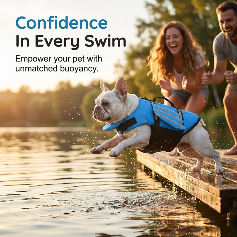 🐶 Reflective Angel Wing Dog Life Jacket | Buoyancy Support